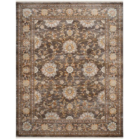 Flowers First 9 x 11 ft. 7 in. Vintage Persian Power Loomed Area Rug, Brown & Multi Color - Large Rectangle FL1890604